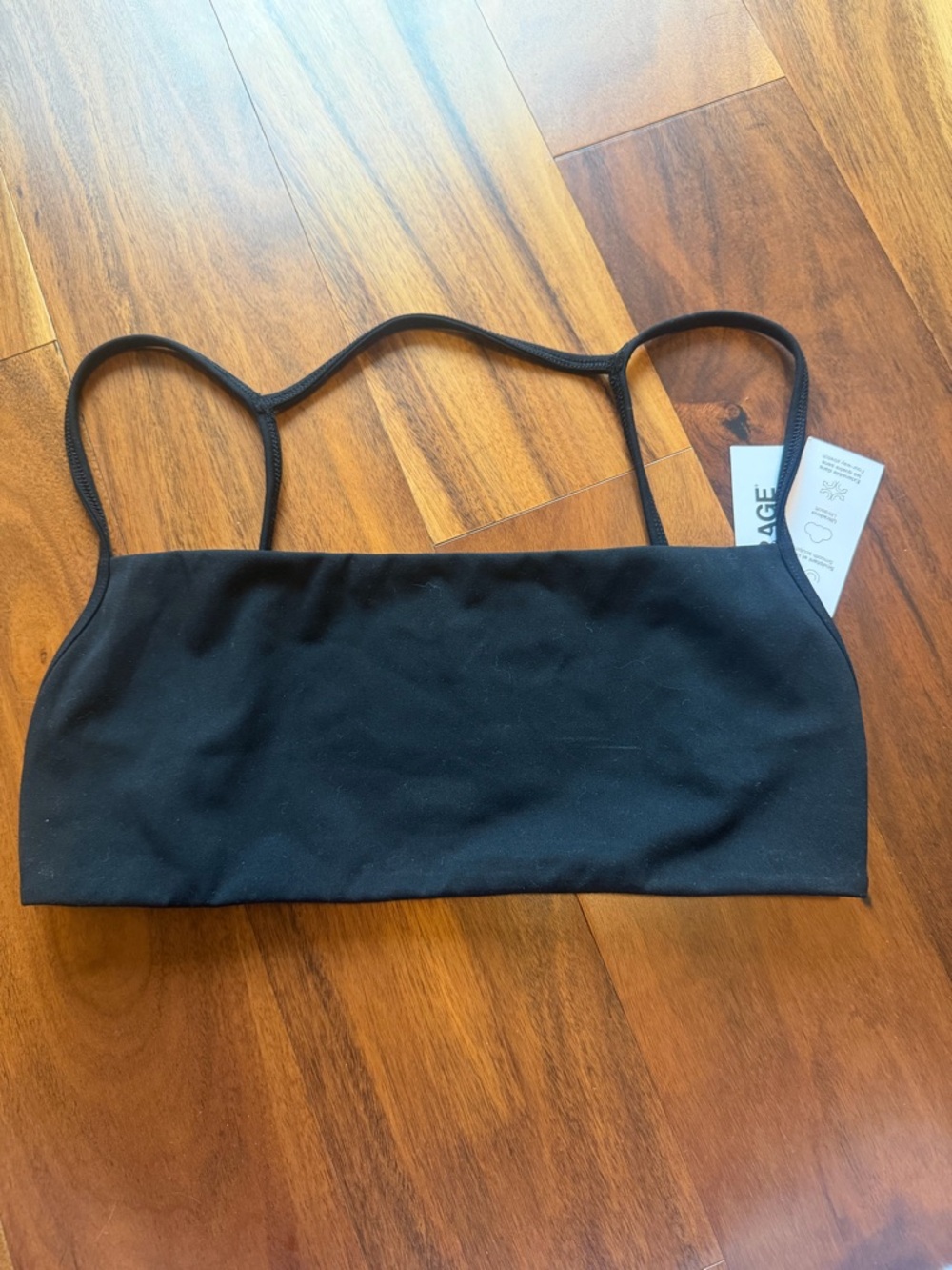 Garage Black Strappy Bandeau Top